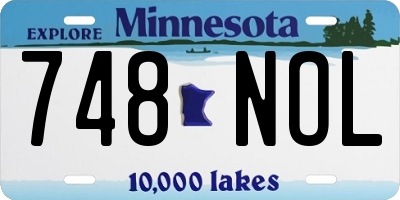 MN license plate 748NOL