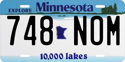 MN license plate 748NOM