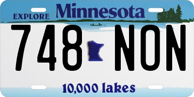 MN license plate 748NON