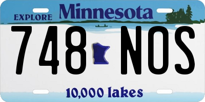 MN license plate 748NOS