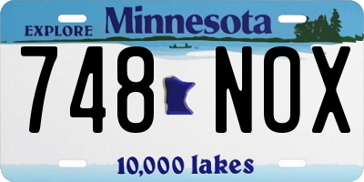 MN license plate 748NOX