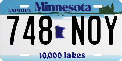 MN license plate 748NOY