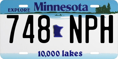 MN license plate 748NPH
