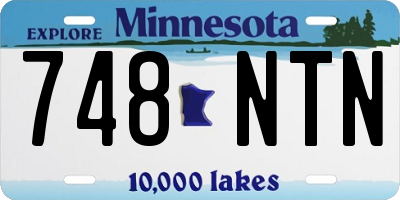 MN license plate 748NTN