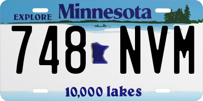 MN license plate 748NVM