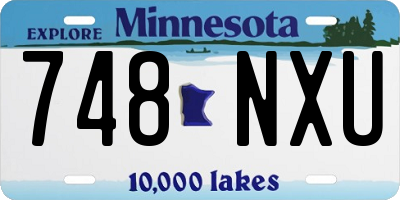 MN license plate 748NXU