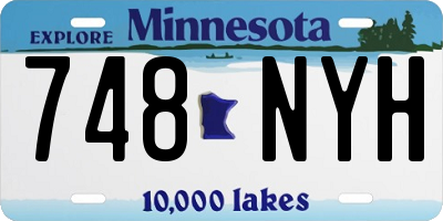 MN license plate 748NYH