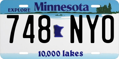 MN license plate 748NYO