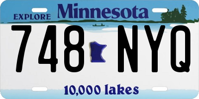 MN license plate 748NYQ