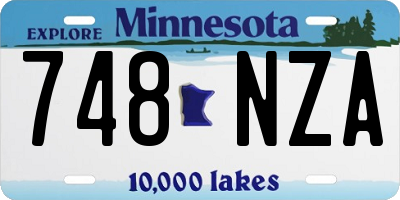MN license plate 748NZA