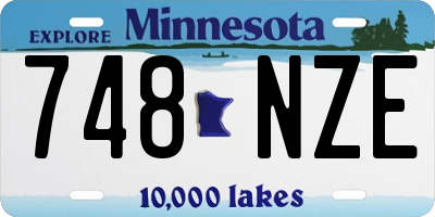 MN license plate 748NZE