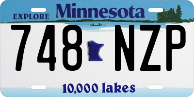 MN license plate 748NZP