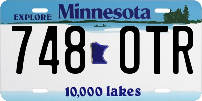 MN license plate 748OTR