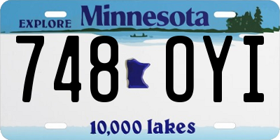 MN license plate 748OYI