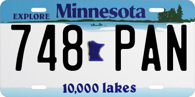 MN license plate 748PAN