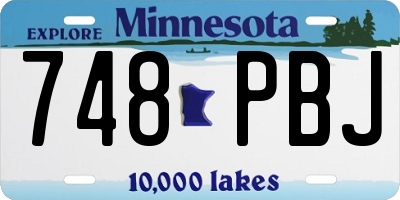 MN license plate 748PBJ