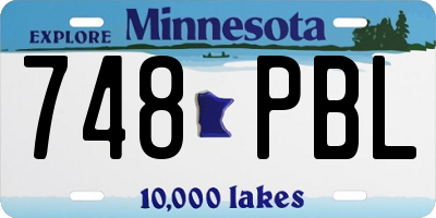 MN license plate 748PBL