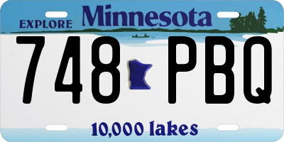 MN license plate 748PBQ