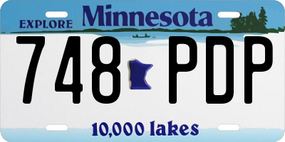 MN license plate 748PDP