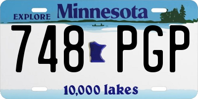 MN license plate 748PGP