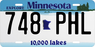 MN license plate 748PHL