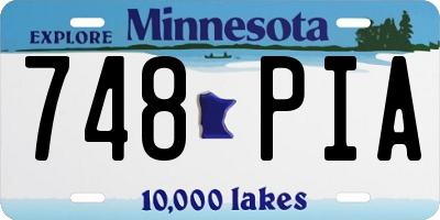 MN license plate 748PIA