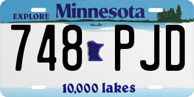 MN license plate 748PJD