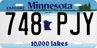 MN license plate 748PJY