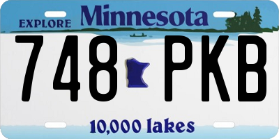MN license plate 748PKB