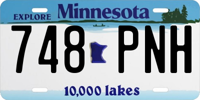 MN license plate 748PNH