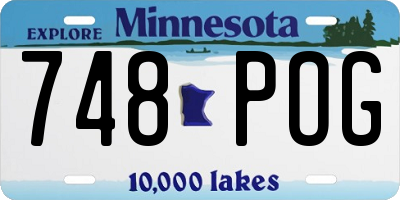 MN license plate 748POG
