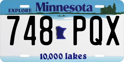 MN license plate 748PQX
