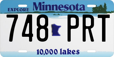 MN license plate 748PRT