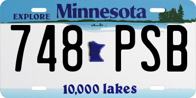 MN license plate 748PSB