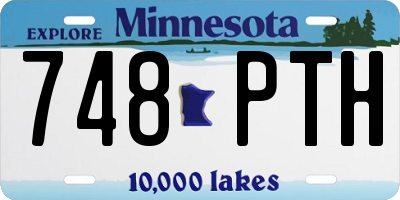 MN license plate 748PTH