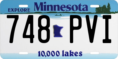 MN license plate 748PVI
