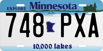 MN license plate 748PXA