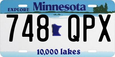 MN license plate 748QPX