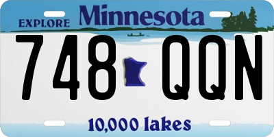 MN license plate 748QQN