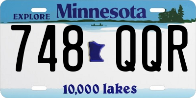 MN license plate 748QQR