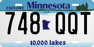 MN license plate 748QQT