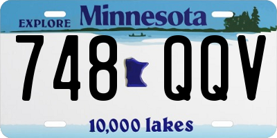 MN license plate 748QQV