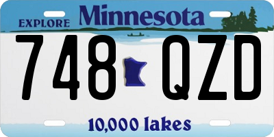 MN license plate 748QZD