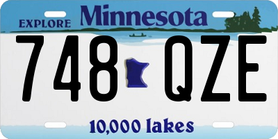 MN license plate 748QZE