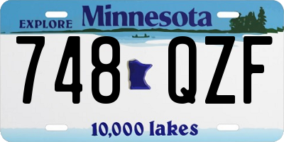 MN license plate 748QZF