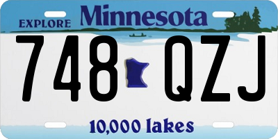 MN license plate 748QZJ