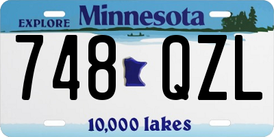 MN license plate 748QZL