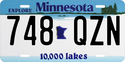 MN license plate 748QZN