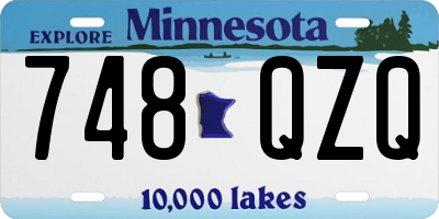 MN license plate 748QZQ
