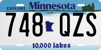 MN license plate 748QZS